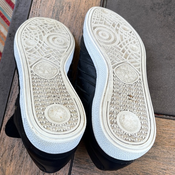 Adidas Busenitz Black and White and Gold Skateboard Sneakers - Picture 4 of 5